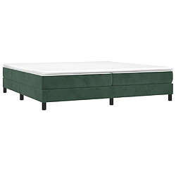 Avis Maison Chic Lit Adulte - Lit simple Lit à sommier tapissier et matelas moelleux - Meuble de Chambre - Vert foncé 200x200cm Velours -MN54089