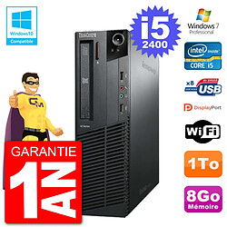 PC Lenovo ThinkCentre M82 SFF i5-2400 RAM 8Go Disque Dur 1To Graveur DVD Wifi W7 · Occasion 