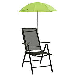 vidaXL Parasols de chaise de camping 2 pcs Vert 105 cm