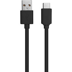 WOW Câble USB A/USB C 1m - 3A Noir 