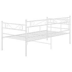 Acheter vidaXL Cadre de canapé-lit sans matelas blanc métal 90x200 cm