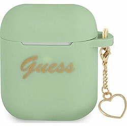 Guess Maroquinerie Guess GUA2LSCHSN Coque de Protection pour AirPods en Silicone Vert/Vert 