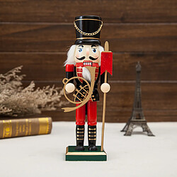 Avis 25cm figurine casse-noisette en bois ornements de noel décorateur solider avec lance