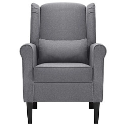 Acheter Helloshop26 Fauteuil chaise siège lounge design club sofa salon gris foncé tissu 1102204/3