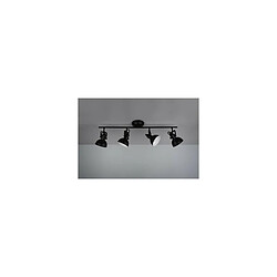 Spot de Plafond Gina Classic à 4 Lumières, Barre Noir Mat