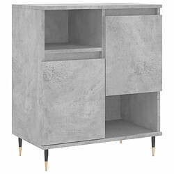 Maison Chic Buffet,Meuble de Rangement,commode pour salon,Cuisine Gris béton 60x35x70 cm Bois d'ingénierie -MN50370