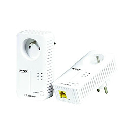 Optex Pack 2 Prises Adaptateurs CPL 600 MBPS PLUG Internet - signal réseau WPS, WLAN, RJ45