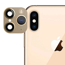 Avizar Faux Appareil Photo iPhone 11 Pro Autocollant Protège Caméra en Verre Doré