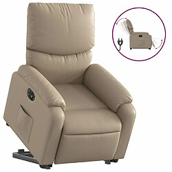 Maison Chic Fauteuil Relax pour salon, Fauteuil inclinable électrique cappuccino similicuir -GKD82330