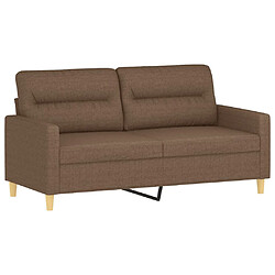 vidaXL Canapé à 2 places Marron 140 cm Tissu