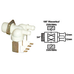 ELECTROVANNE 2 VOIES 180° DIA12 POUR LAVE LINGE BRANDT - 51X2168