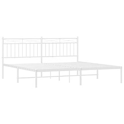 Acheter Maison Chic Lit adulte - Cadre de lit métal avec tête de lit,Structure du lit Contemporain pour chambre blanc 180x200 cm -MN37561