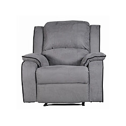 Vente-Unique Fauteuil relax en microfibre HERNANI - Gris 