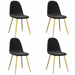 Maison Chic Lot de 4 Chaises à manger | Chaise de salle à manger cuisine Noir Velours -GKD99392