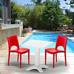 Grand Soleil Table et 2 chaises colorées polypropylen