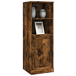 Avis vidaXL Buffet haut chêne fumé 36x35,5x103,5 cm bois d'ingénierie