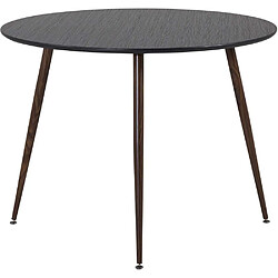 Venture Home Table de repas ronde Plaza 100 cm noir et noyer. Table de repas ronde Plaza 100 cm noir et noyer