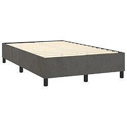 Avis vidaXL Cadre de lit sans matelas gris foncé 120x200 cm velours