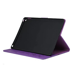 Wewoo Housse Étui Violet pour iPad Air 2 fleurs pressées motif papillon flip horizontal en cuir PU avec boucle magnétique et titulaire fentes cartes porte-monnaie pas cher