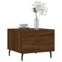 Avis Maison Chic Table basse,Table Console Table d'appoint, Table pour salon Chêne marron 50x50x40 cm Bois d'ingénierie -MN86979