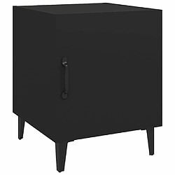 Avis Maison Chic Lot de 2 Tables de chevet,Table de nuit,Table d'appoint pour salon Noir Bois d'ingénierie -MN56841