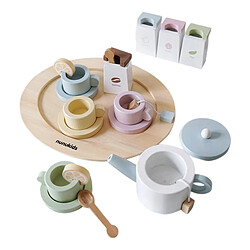 16 pièces Jeux de simulation de Cuisine et la cuisine Ensemble Jouet Café Tasse, Scoop, Saveurs, Plateau, tranche de citron, Thé Sac, Cuisine Jouer