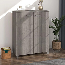 vidaXL Armoire à chaussures HAMAR Gris clair 85x40x108 cm Pin massif