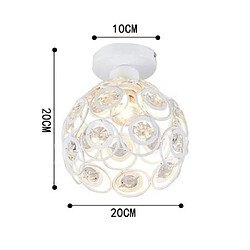 Avis Stoex Moderne Plafonnier Industrielle Cristal en Métal Fer 20cm, Luminaire l'éclairage Intérieur Lamps de Plafond Abat-Jour Blanc