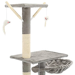 Arbre à chat avec griffoirs,niche pour chat en sisal 230-250 cm Gris -MN68443 pas cher