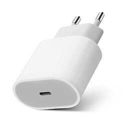 Chargeur mural USB Type C Fast Charge Power Delivery 18W Original Apple Blanc