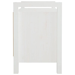 Acheter vidaXL Banc d'entrée Blanc 80x40x60 cm Bois de pin massif