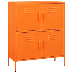 vidaXL Armoire de rangement Orange 80x35x101,5 cm Acier