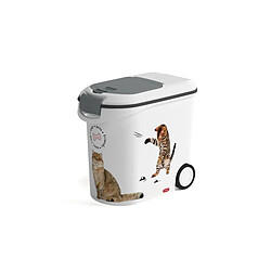 CURVER Conteneur a croquettes Love pets 12 Kg - Blanc - Pour chat