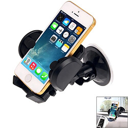 Wewoo Support Holder noir pour iPhone, Galaxy, Sony, Lenovo, HTC, Huawei, et autres Smartphones de Largeur: 3.5cm - 10cm Universel 360 Degrés Rotation Ventouse Voiture / Bureau Stand, 