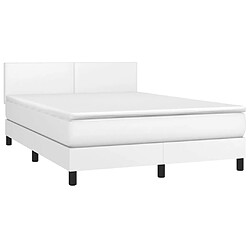 Avis Sommier à lattes et LED,Cadre à lattes de lit avec matelas pour Adulte Blanc 140x200 cm -MN40028