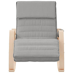 Avis Maison Chic Chaise à bascule | Fauteuil Relax, design moderne Gris clair Tissu -GKD44783