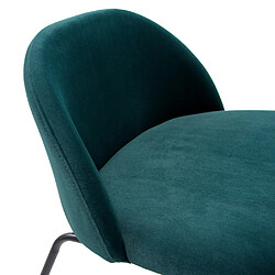 Fauteuil de lounge VELVO Velours bleu pétrole hjh OFFICE