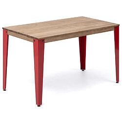 Ds Meubles Table bureau Lunds 110x60 Rouge-Vielli Table bureau Lunds 110x60x75cm Rouge-Effect Vintage. Box Furniture