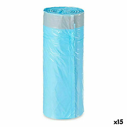 BigBuy Home Sacs à ordures Bleu Polyéthylène 15 Unités (30 L) 