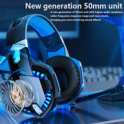 GUPBOO G2000 Gaming Headset Casque Filaire avec Micro Stéréo Basse Profonde pour PS4 PS5 XBOX