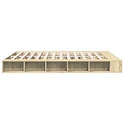 Acheter Vidaxl Cadre de lit chêne sonoma 200x200 cm bois d'ingénierie