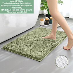 LUUCOZK Tapis de bain antidérapants absorbants à séchage rapide, décoration de salle de bain, sauge 40 x 60 cm-Taille standard