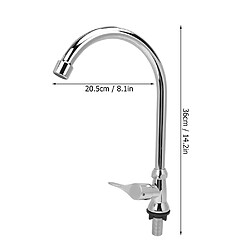 ComfortXL Robinet d'eau domestique g1/2in robinet à un trou pour évier de cuisine