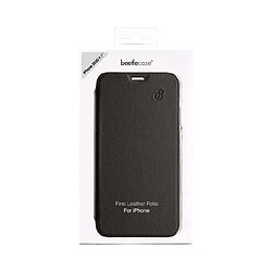 BEETLECASE Étui pour Apple iPhone 12 Pro Max Folio Premium en Cuir avec Dos Cristal Noir pas cher