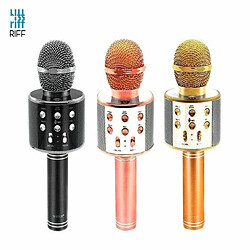 Acheter Riff WS-858 Microphone karaoké avec haut-parleurs Aux et Micro SD Or Rose