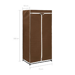 vidaXL Garde-robe Marron 75x50x160 cm pas cher