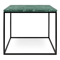 TemaHome - Table d'Appoint Gleam 50cm Marbre Vert & Métal Noir