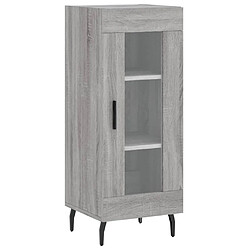 Maison Chic Buffet,Meuble de Rangement,commode pour salon,Cuisine Sonoma gris 34,5x34x180 cm Bois d'ingénierie -MN78828 pas cher