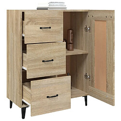 Maison Chic Buffet,Meuble de Rangement,commode pour salon,Cuisine Chêne sonoma 69,5x34x90 cm Bois d'ingénierie -MN65344 pas cher