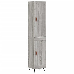 Maison Chic Buffet,Meuble de Rangement,commode pour salon,Cuisine Sonoma gris 34,5x34x180 cm Bois d'ingénierie -MN66792